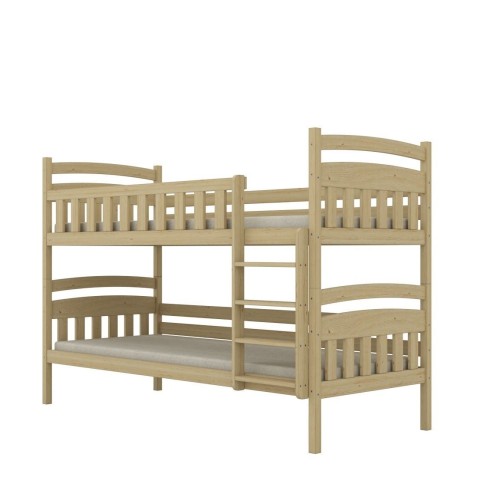 łóżko piętrowe MILO z naturalnego drewna sosnowego