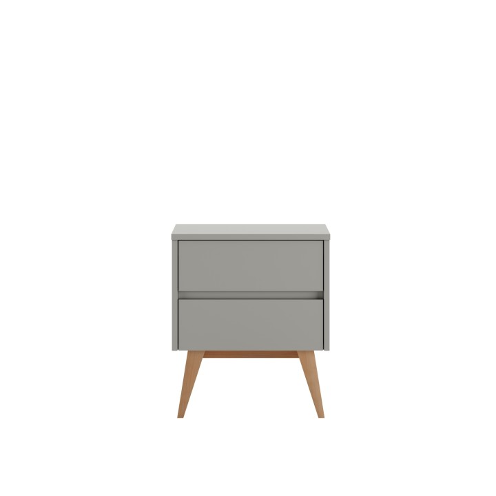 szara szafka nocna w stylu skandynawskim