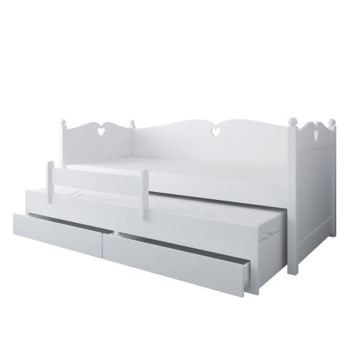 Białe łóżko 3w1 Bella 90×200