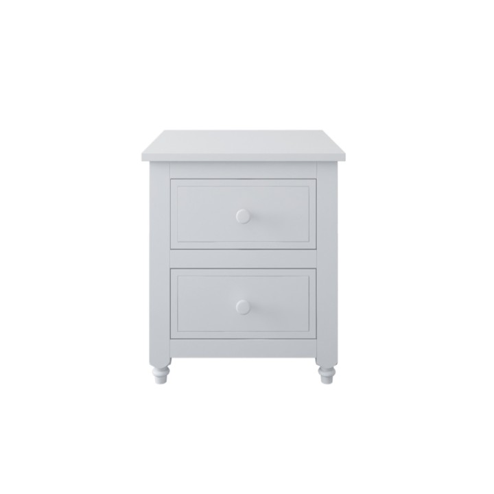 Biała szafka z dwiema szufladami Bella