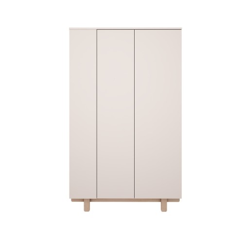 Biała szafa Basic z regałem po lewej stronie