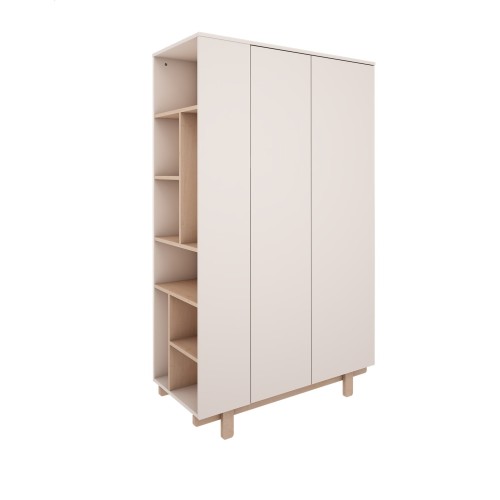 Szafa dziecięca biała Basic z regałem