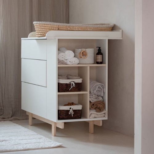 Komoda z szufladami i regałem Basic