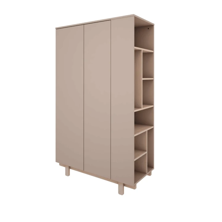 Szafa Basic trufla z bocznym regałem z prawej strony