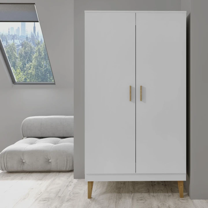 meble Kubi białe do pokoju chłopięcego – szafa