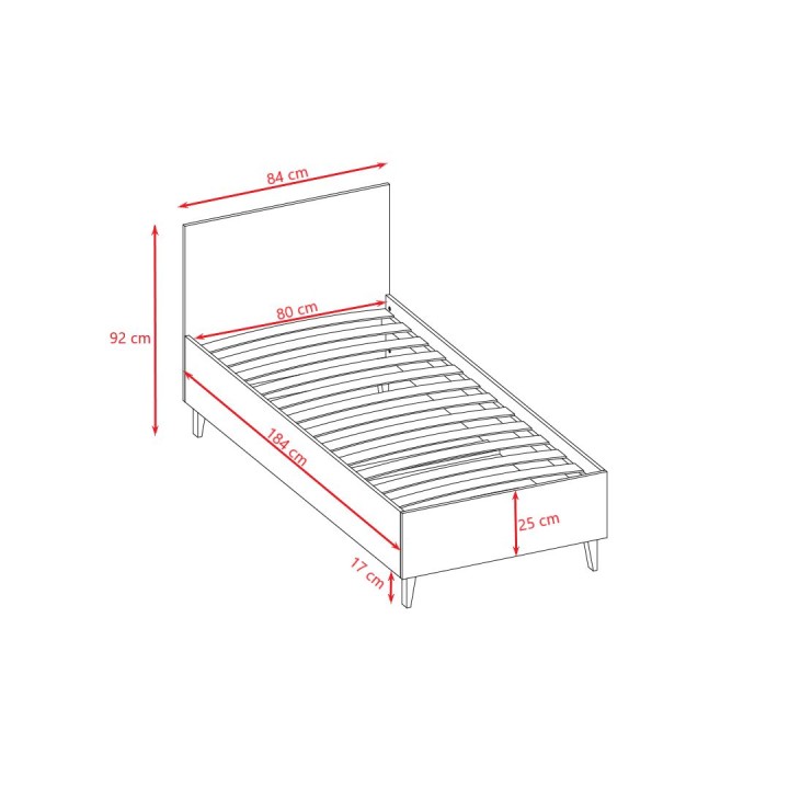 wymiary łóżka Kubi