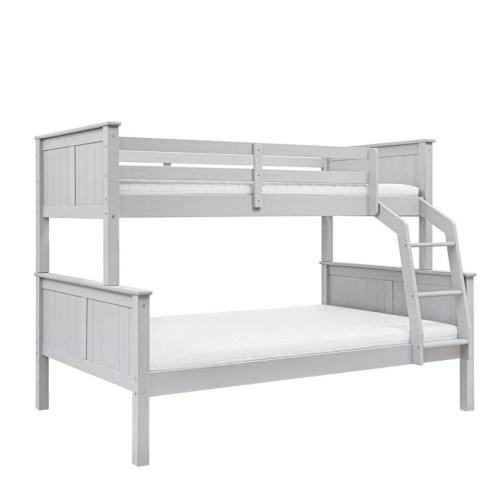 Łóżko piętrowe 120x200 z płyciną Collet, trzyosobowe, w stylu skandynawskim