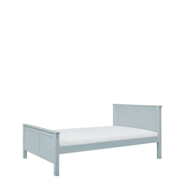 Szerokie łóżko 120x200 z płyciną Collet w pastelowym kolorze