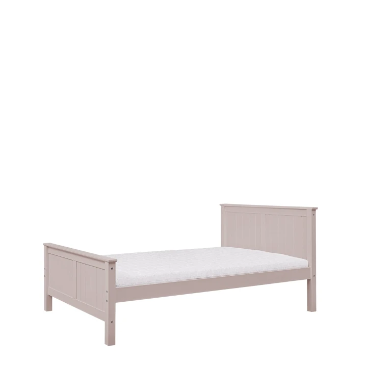 Łóżko dwuosobowe 120x200 Collet z frezowanymi płycinami