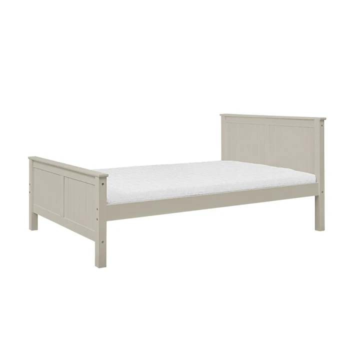 Łóżko młodzieżowe 120x200 Collet z drewnianą ramą i płyciną MDF, kolor szałwii