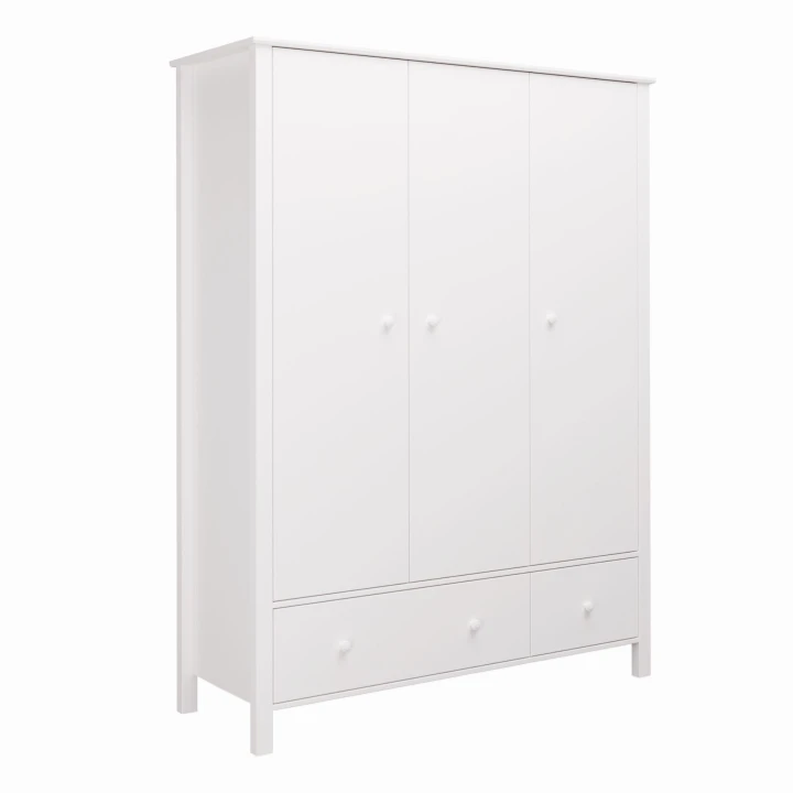 Szafa trzydrzwiowa Collet biała – szafa dla dziewczynki