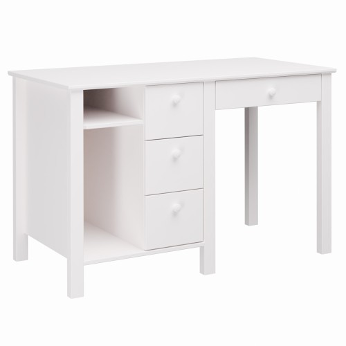 Skandynawskie biurko z półką i szufladami Collet