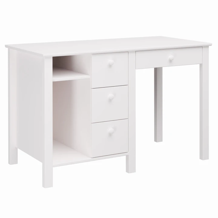 Skandynawskie biurko z półką i szufladami Collet