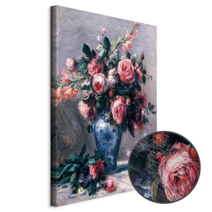 Obraz - Pierre-Auguste Renoir – Wazon róż