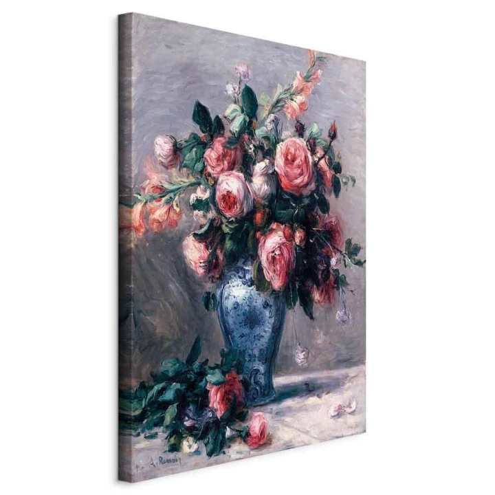 Obraz - Pierre-Auguste Renoir – Wazon róż