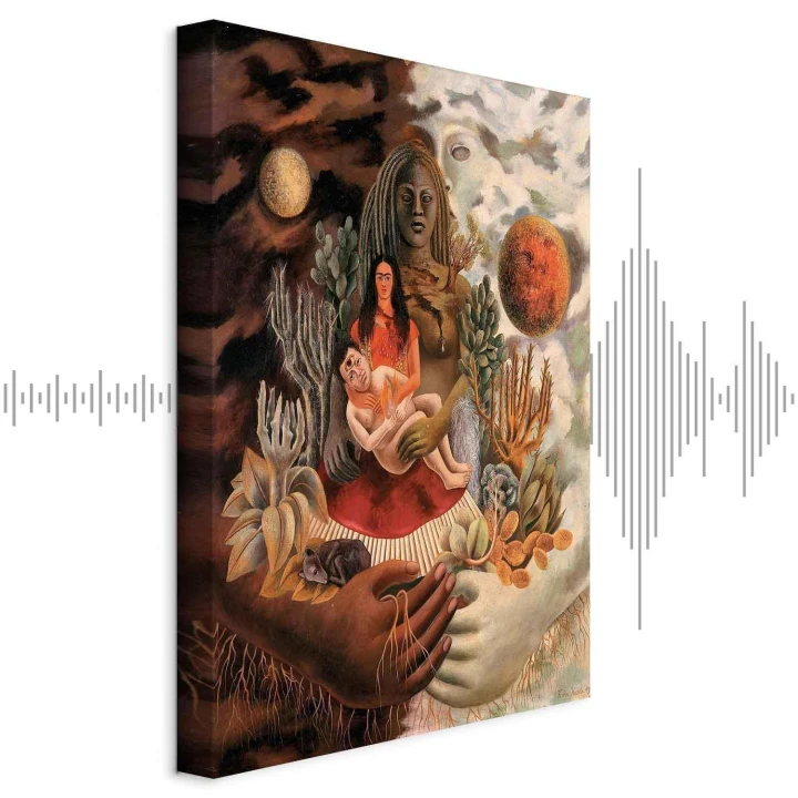Obraz - Frida Kahlo – Miłosne objęcie Wszechświata, Ziemi (Meksyk), mnie, Diego i Pana Xolotla