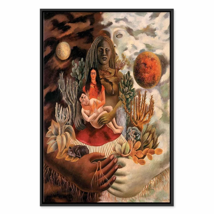 Obraz - Frida Kahlo – Miłosne objęcie Wszechświata, Ziemi (Meksyk), mnie, Diego i Pana Xolotla