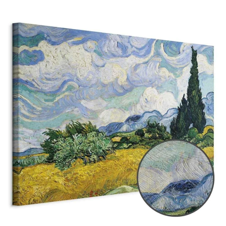 Obraz - Vincent Van Gogh – Pole pszenicy z cyprysami