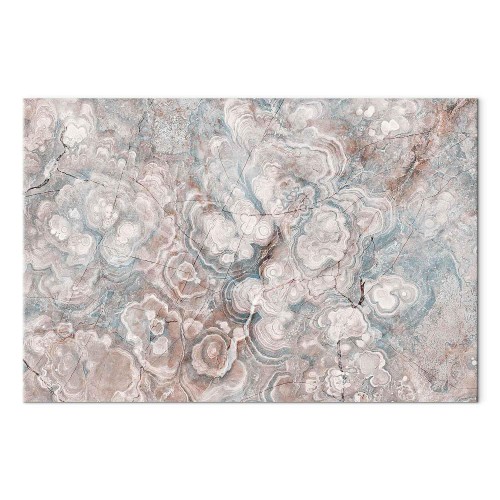 Obraz - Marmurowe kwiaty - naturalna struktura kamienia w pastelowych barwach