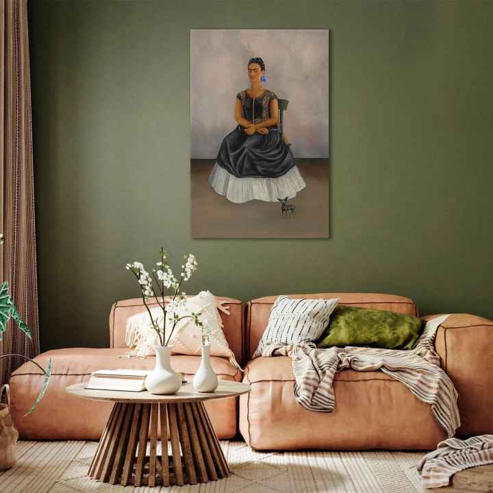 Obraz - Frida Kahlo – Autoportret z psem Itzcuintli