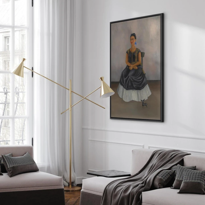 Obraz - Frida Kahlo – Autoportret z psem Itzcuintli