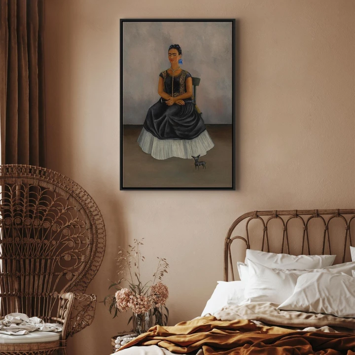 Obraz - Frida Kahlo – Autoportret z psem Itzcuintli