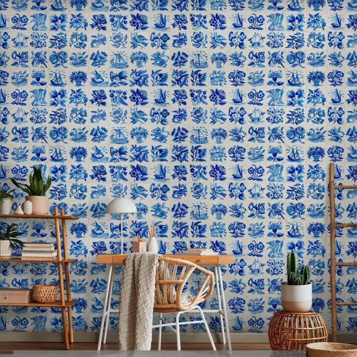 Fototapeta - Płytki azulejos - tradycyjne ceramiczne portugalskie kafle