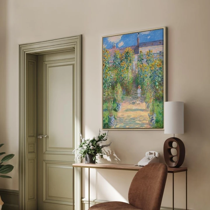 Obraz - Claude Monet – Ogród Moneta w Vétheuil