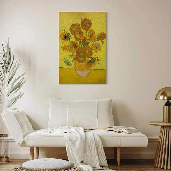 Obraz - Vincent van Gogh – Martwa natura: wazon z piętnastoma słonecznikami