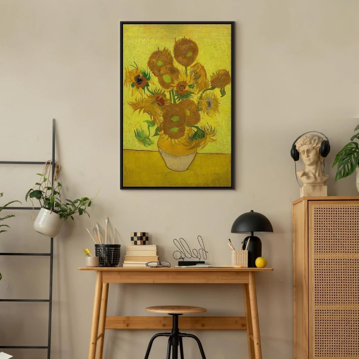 Obraz - Vincent van Gogh – Martwa natura: wazon z piętnastoma słonecznikami