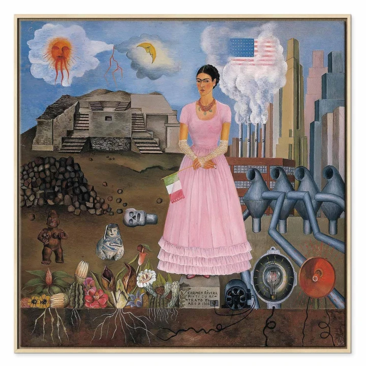 Obraz - Frida Kahlo – Autoportret na granicy Meksyku i USA