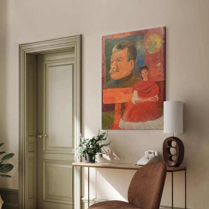 Obraz - Frida Kahlo – Autoportret ze Stalinem
