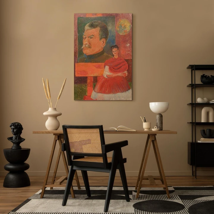 Obraz - Frida Kahlo – Autoportret ze Stalinem
