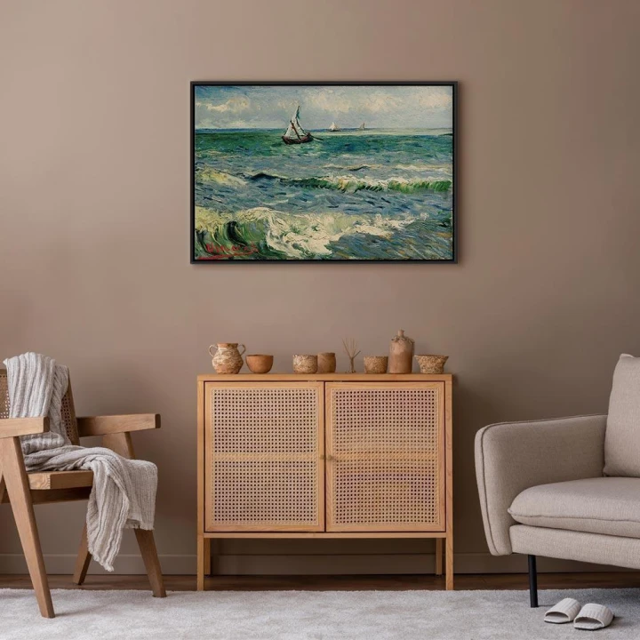Obraz - Vincent van Gogh – Widok morza w Saintes-Maries