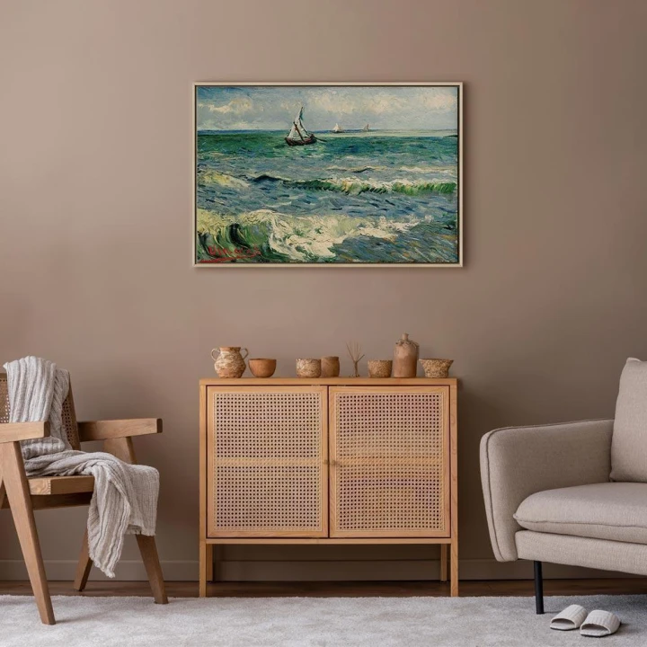 Obraz - Vincent van Gogh – Widok morza w Saintes-Maries