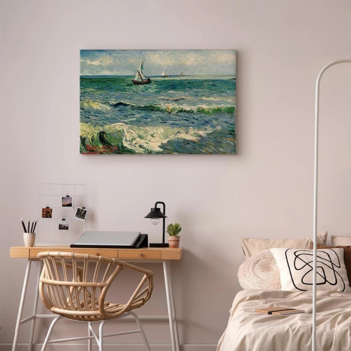 Obraz - Vincent van Gogh – Widok morza w Saintes-Maries