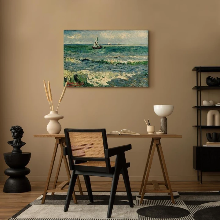 Obraz - Vincent van Gogh – Widok morza w Saintes-Maries