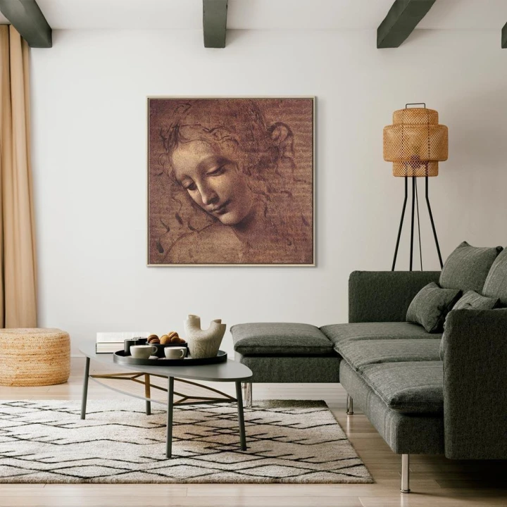 Obraz - Leonardo da Vinci – Głowa młodej kobiety (Leda)