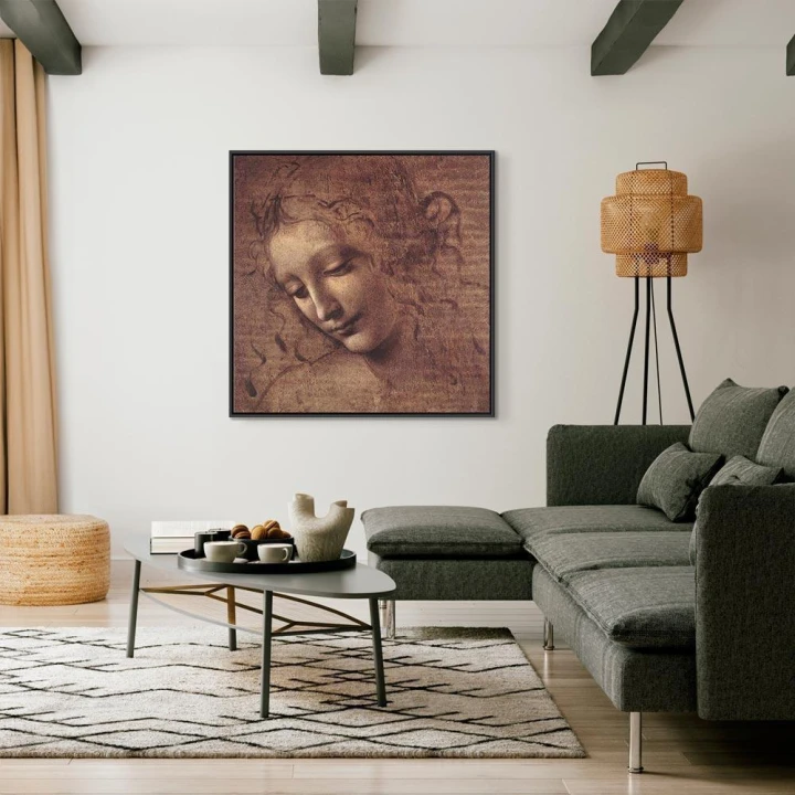 Obraz - Leonardo da Vinci – Głowa młodej kobiety (Leda)