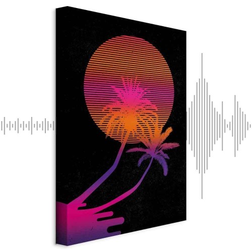 Obraz - Palma o wschodzie (1-częściowy) pionowy