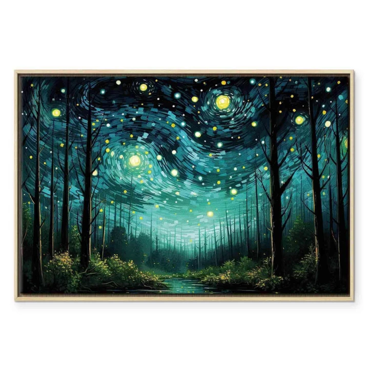 Obraz - Gwieździsta noc - współczesna wersja nocnego nieba Van Gogha