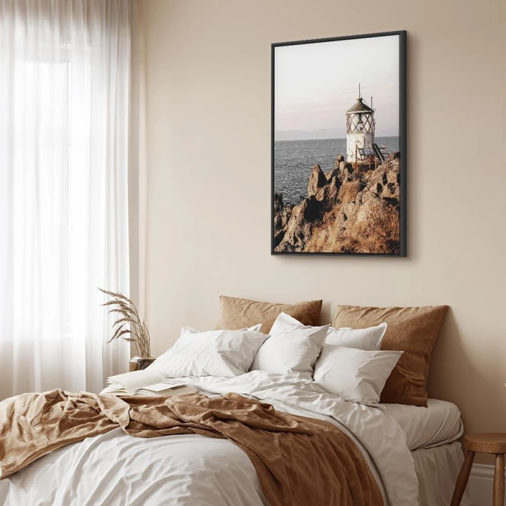 Obraz - Latarnia na klifie (1-częściowy) pionowy