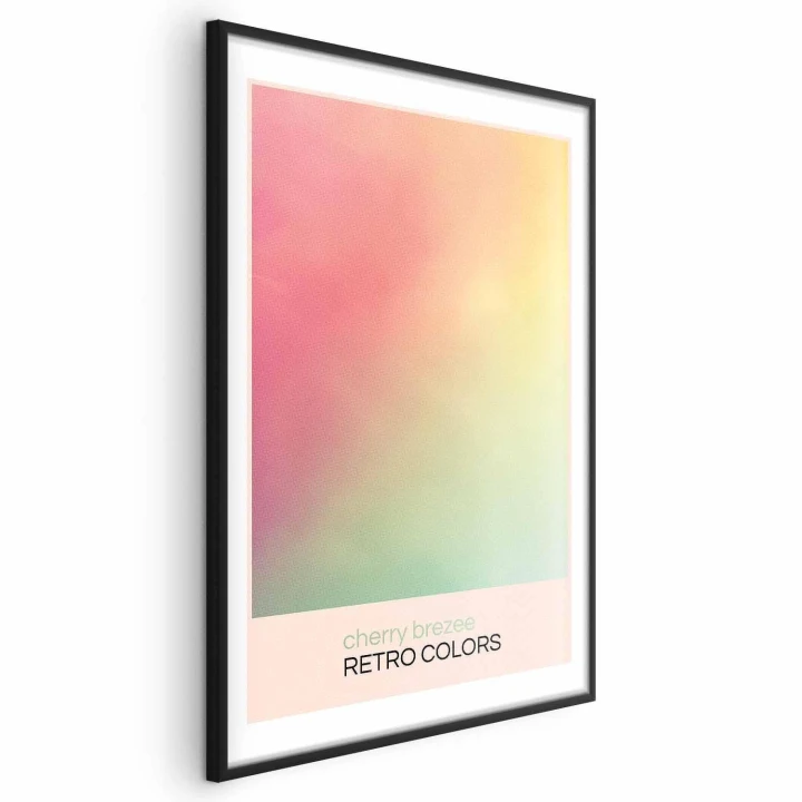 Plakat - Cherry Brezee - Pastelowy gradient w delikatnych retro kolorach