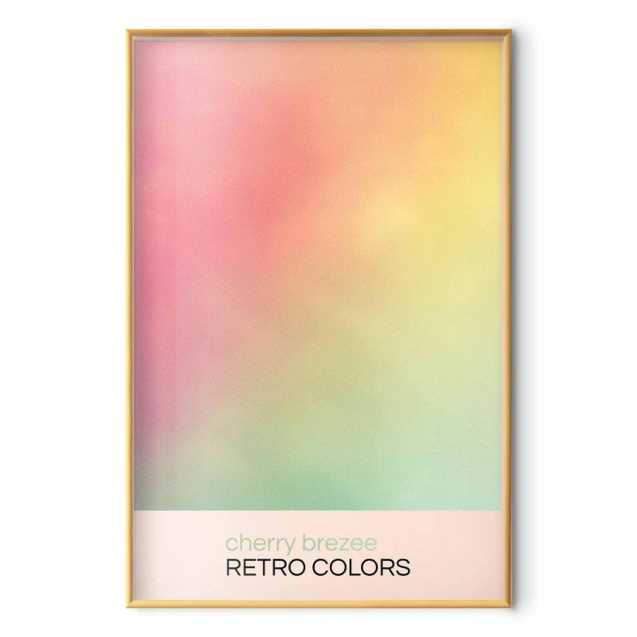 Plakat - Cherry Brezee - Pastelowy gradient w delikatnych retro kolorach