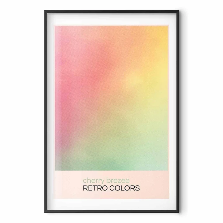 Plakat - Cherry Brezee - Pastelowy gradient w delikatnych retro kolorach
