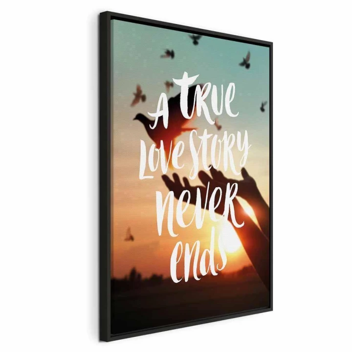 Obraz - A True Love Story Never Ends (1-częściowy) pionowy
