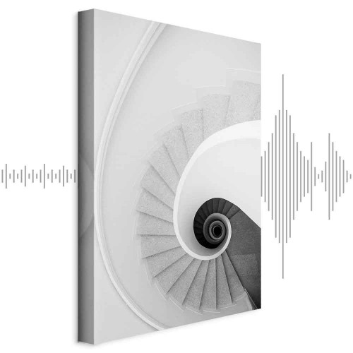 Obraz - Białe schody (1-częściowy) pionowy