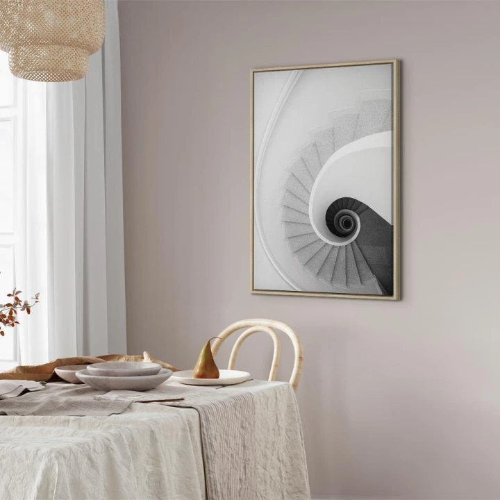 Obraz - Białe schody (1-częściowy) pionowy