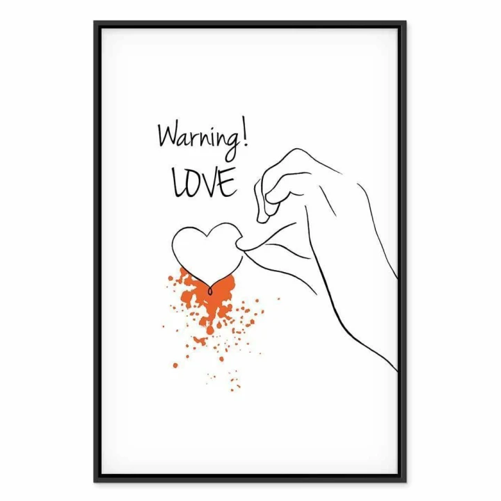 Obraz - Warning! Love (1-częściowy) pionowy