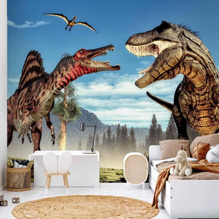 Fototapeta - Walka dinozaurów